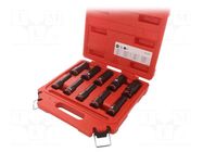 Wrench-set; 6-angles,socket spanner,impact; Mounting: 1/2" Milwaukee