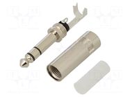Connector: Jack 6,3mm; plug; male; stereo; ways: 3; straight; 6mm REAN