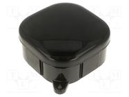 Enclosure: junction box; X: 92mm; Y: 92mm; Z: 44mm; IP54; black PAWBOL