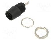 Connector: 4mm banana; socket; 20A; 1kV; black; nickel plated STÄUBLI