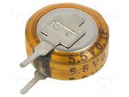 Supercapacitor; THT; 100mF; 5.5VDC; Ø12x4.8mm; Leads: V type Viking