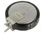 Supercapacitor; THT; 1.5F; 5.5VDC; Ø19.2x4.8mm; Leads: V type Viking