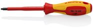 KNIPEX 98 12 02 Screwdriver for Robertson screws R2 insulated with multi-component grips, VDE-tested burnished 210 mm