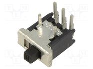 Switch: slide; Pos: 2; SPDT; 0.4A/20VAC; 0.4A/20VDC; ON-ON; THT; 40mΩ TE Connectivity