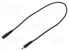 Cable; 1x1mm2; DC 5,5/2,1 plug,DC 5,5/2,1 socket; angled; black WEST POL