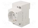 F-type socket (Schuko); 250VAC; 16A; for DIN rail mounting SCHNEIDER ELECTRIC