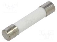 Fuse: fuse; quick blow; 2A; 250VAC; ceramic; 6.3x32mm; brass OPTIFUSE