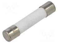 Fuse: fuse; 6A; 250VAC; quick blow; ceramic; 6.3x32mm; brass OPTIFUSE