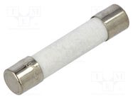 Fuse: fuse; quick blow; 7A; 250VAC; ceramic; 6.3x32mm; brass OPTIFUSE