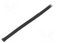Braid; ØBraid : 3÷7nom.4mm; polyester; black; L: 100m; UL94V-0; reel ABB