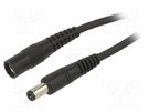 Cable; 1x1mm2; DC 5,5/2,5 plug,DC 5,5/2,5 socket; straight; 3m WEST POL