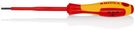 KNIPEX 98 20 30 Screwdrivers for slotted screws insulating multi-component handle, VDE-tested burnished 202 mm