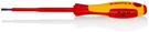 KNIPEX 98 20 35 Screwdrivers for slotted screws insulating multi-component handle, VDE-tested burnished 202 mm