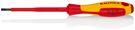 KNIPEX 98 20 40 Screwdrivers for slotted screws insulating multi-component handle, VDE-tested burnished 202 mm