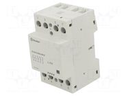 Contactor: 4-pole installation; 63A; 24VAC,24VDC; NC x2 + NO x2 FINDER