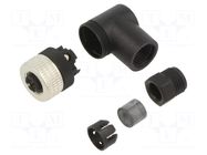 Connector; M12; PIN: 4; angled; plug; Connection: PG7; 150VDC; 125VAC TELEMECANIQUE SENSORS