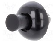 Rivet; polyamide; L.rivet: 5.1mm; Panel cutout diam: 4.8mm; black DREMEC