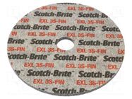 Grinding pin; fleece; Dim: Ø150x6mm; Grit: 3S; mounting holes HURAGAN