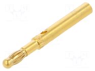 Connector: 4mm banana; plug; 19A,32A; gold-plated STÄUBLI