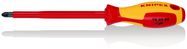 KNIPEX 98 25 03 Screwdriver for cross recessed screws Pozidriv® insulating multi-component handle, VDE-tested burnished 270 mm
