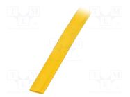 Heat shrink sleeve; glueless; 2: 1; 3.2mm; L: 30m; yellow WEIDMÜLLER