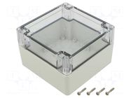 Enclosure: multipurpose; X: 120mm; Y: 120mm; Z: 75mm; ZP; light grey KRADEX
