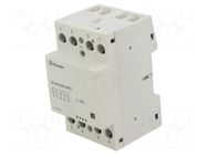 Contactor: 4-pole installation; 40A; 24VAC,24VDC; NC x2 + NO x2 FINDER