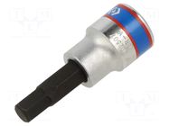 Socket; hex key,socket spanner; Size: HEX 7mm; 3/8" KING TONY