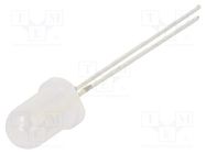 LED; 5mm; white cold; 500÷750mcd; 60°; Front: convex; No.of term: 2 OPTOSUPPLY