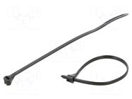 Cable tie; with a metal clasp; L: 92mm; W: 2.3mm; black; 80N ABB