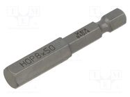 Screwdriver bit; Hex Plus key; HEX 8mm; Overall len: 50mm WERA