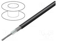 Wire: coaxial; RG58CU; stranded; Cu; PVC; black; 5mm HELUKABEL