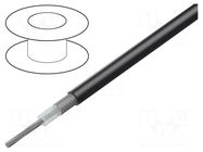 Wire: coaxial; RG58C/U; stranded; Cu; PVC; black; 5mm HELUKABEL