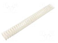 Wiring duct; white; polypropylene; UL94V-0; L: 0.5m; flexible HELLERMANNTYTON