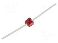 LED; red; 1.2mcd; 90°; Front: convex; 2.21x2.08x2.92mm; THT BROADCOM (AVAGO)