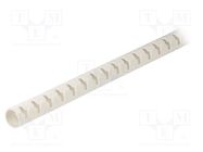 Spiral wrapping; 8mm; polypropylene; light grey; Helawrap HWPP HELLERMANNTYTON