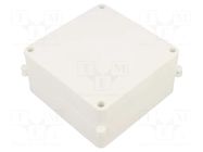 Enclosure: junction box; X: 125mm; Y: 125mm; Z: 75mm; wall mount JONEX