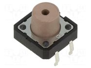 Microswitch TACT; SPST-NO; Pos: 2; 0.05A/12VDC; THT; none; 2.5N C&K