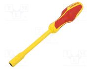 Screwdriver; insulated; 6-angles socket; HEX 8mm 