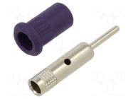Connector: 4mm banana; socket; 25A; 30VAC; 60VDC; violet STÄUBLI