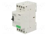 Contactor: 4-pole installation; 25A; 24VAC,24VDC; NO x4; IKD-R ISKRA
