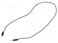 Test lead; 60VDC; 30VAC; 3A; banana plug 1mm,both sides; Len: 0.3m STÄUBLI