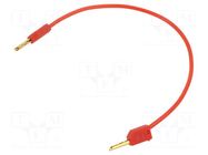 Test lead; 60VDC; 30VAC; 10A; non-insulated; Len: 0.15m; red STÄUBLI