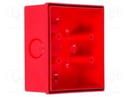 Base; red; FD40/SD40; IP65; Mat: ABS; No.of mod: 1 CLIFFORD & SNELL