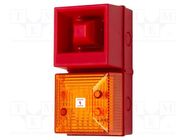 Signaller: lighting-sound; 115VAC; siren,flashing light; amber CLIFFORD & SNELL