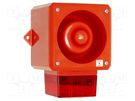Signaller: lighting-sound; 24VDC; siren,flashing light; LED; red CLIFFORD & SNELL