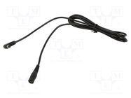 Cable; 1x0.5mm2; DC 5,5/2,1 plug,DC 5,5/2,1 socket; angled; 1.5m WEST POL