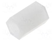 Screwed spacer sleeve; hexagonal; polyamide; M3; 9mm FIX&FASTEN