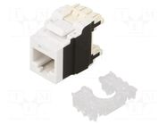 Connector: RJ45; socket; PIN: 8; Cat: 6a; 8p8c; 22AWG÷26AWG; white PANDUIT