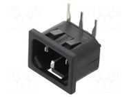 Connector: AC supply; socket; male; 10A; 250VAC; C14 (E); IEC 60320 BULGIN